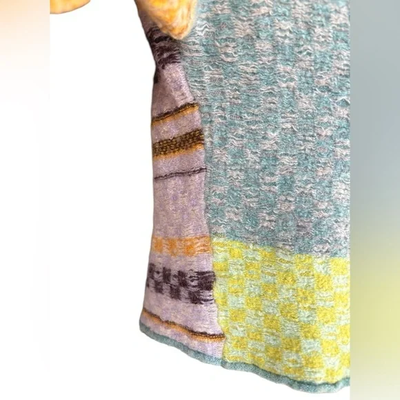 Free People women’s multicolor Ready Set Go Cardigan cropped sweater sz XS used - Picture 7 of 11